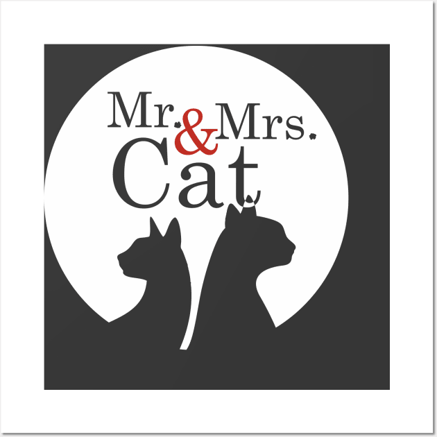 Mr & Mrs Cat Wall Art by Sarkis